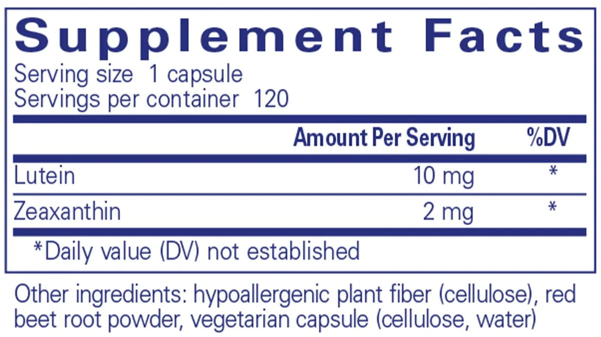 Lutein/Zeaxanthin – 60 Capsules Pure Encapsulations
