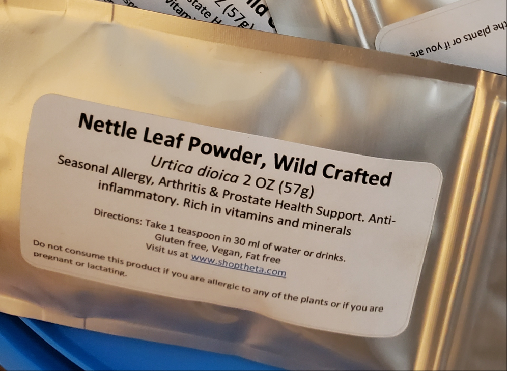 Nettle Leaf Powder (Urtica dioica), Wild Crafted