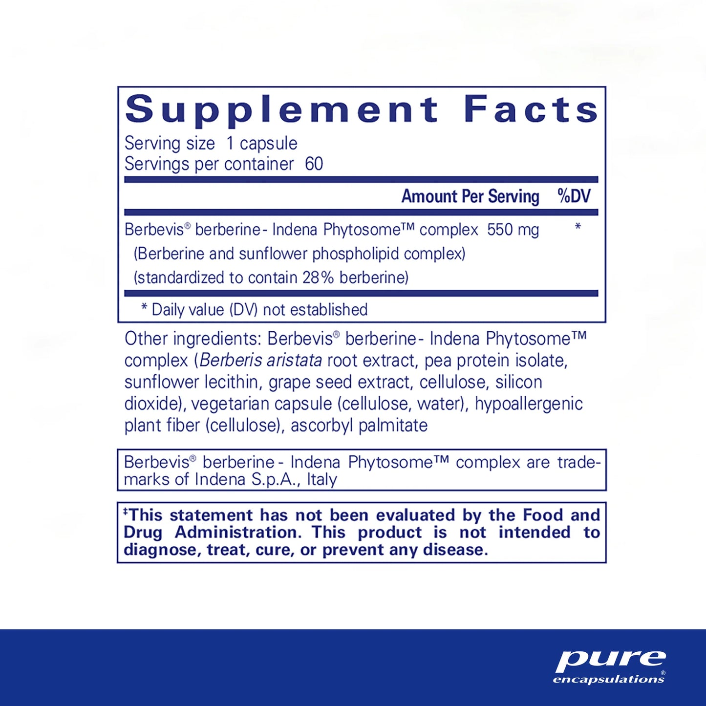 Pure Encapsulations Berberine UltraSorb - 60 Capsules