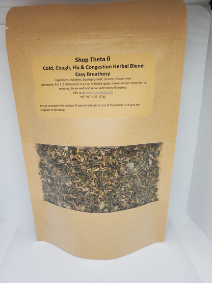 Cold Cough Flu Congestion Herbal Blend Easy Breathesy