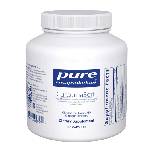 Pure Encapsulations CurcumaSorb 180's - Meriva Curcumin Phytosome - Supports Joint Health - Gluten Free & Non-GMO - 180 Capsule