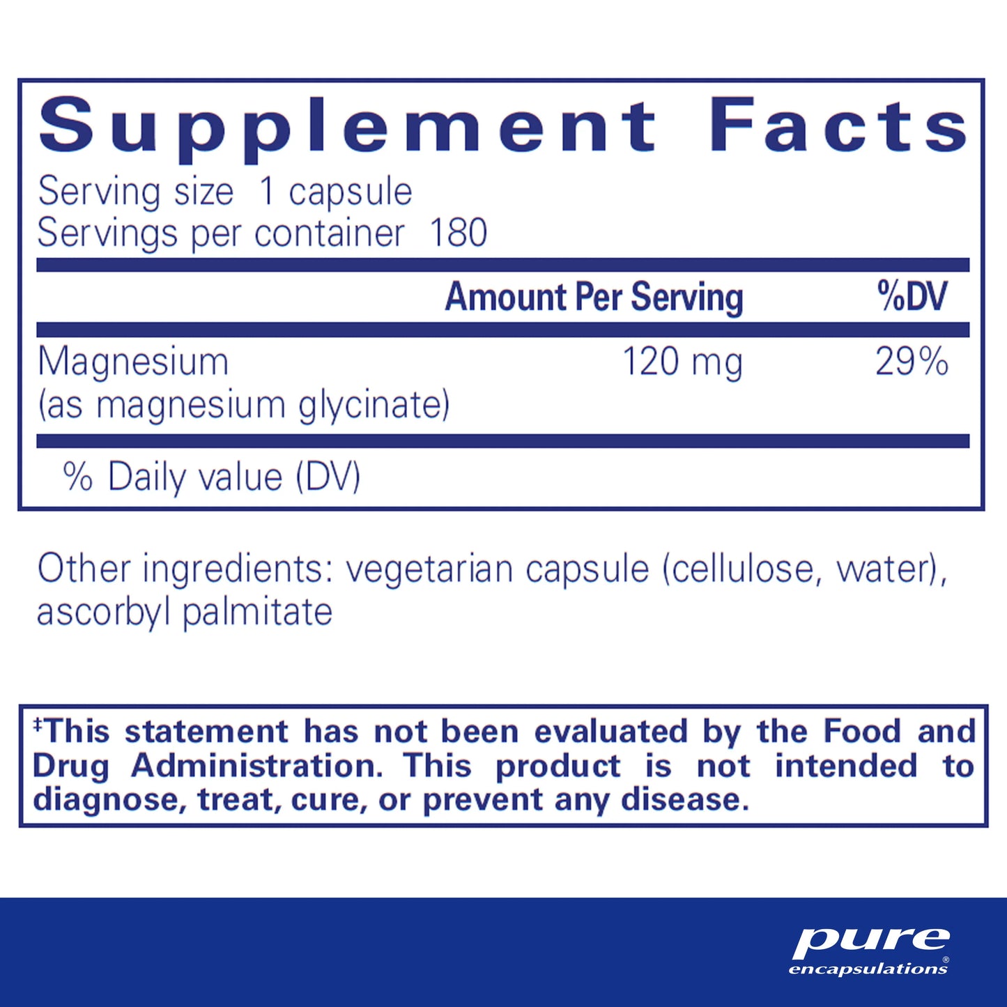 Pure Encapsulations Magnesium Glycinate - 180 Capsules