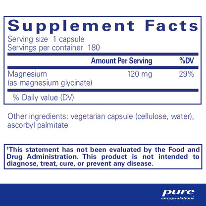 Pure Encapsulations Magnesium Glycinate - 180 Capsules