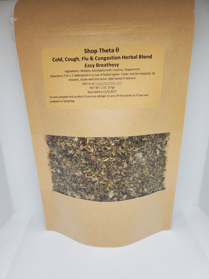Cold Cough Flu Congestion Herbal Mix Easy Breathesy