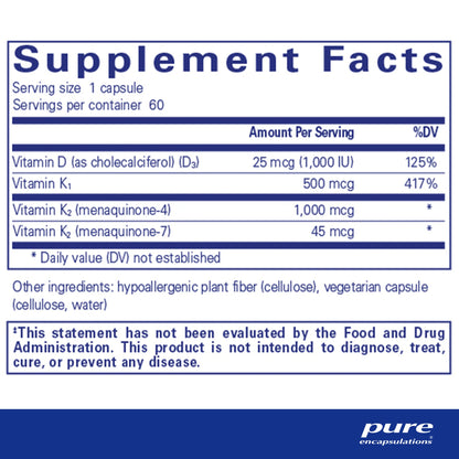 Synergy K - Pure Encapsulations 60 capsules